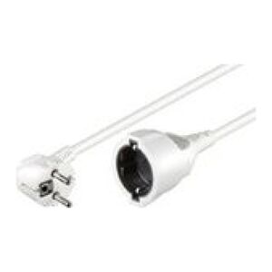 MicroConnect Przedłużacz Schuko, M-F, 3m, biały (PE140300W)
