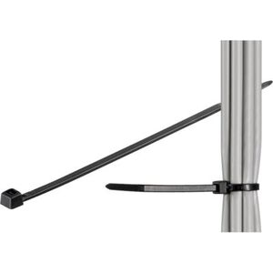 Organizer MicroConnect Opaska zaciskowa Czarny 100 sztuk  (CABLETIE4)