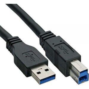 Kabel USB InLine USB-A - USB-B 0.5 m Czarny (35305)