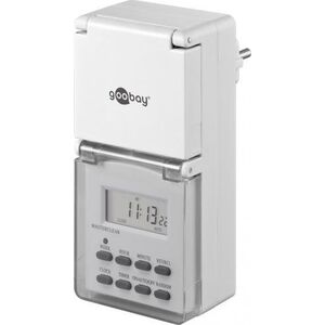Goobay Adapter timer Digital ZSU 3 (IP44) [wh/gy] - 51301