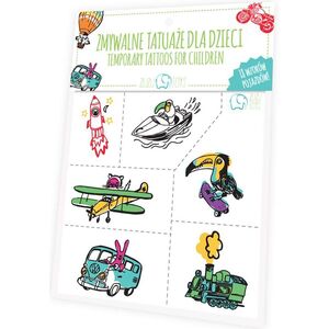 Zuzu Toys Zmywalne tatuaże dla dzieci - Pojazdy - 145659