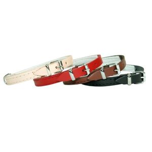 Dino Obroża skórzana Dino 12mm/32cm czarna