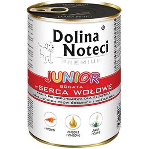 Dolina Noteci Premium Junior z sercami wołowymi 400g