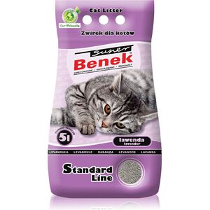 Żwirek dla kota Super Benek Standard Lawenda 5 l