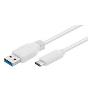 Kabel USB MicroConnect USB-A - 1 m Biały (USB3.1CA1W)