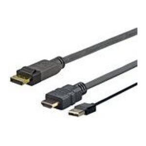 Kabel USB VivoLink DisplayPort 2 m Czarny (PROHDMIUSBDP2)