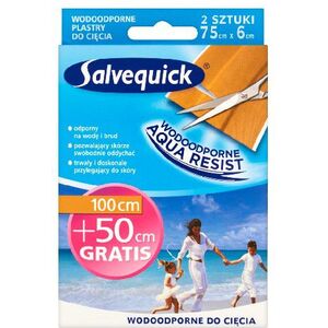 Salvequick  Salvequick Plastry Aqua Resist wodoodporne do cięcia 150cm