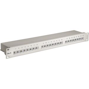 Goobay Patch panel 19" CAT6A 24 Port, biały (90855)