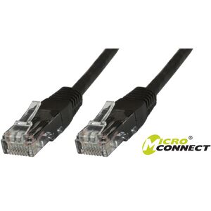 MicroConnect Patchcord U/UTP, CAT6, 0.5m Czarny, 10 sztuk (V-UTP6005SVP)