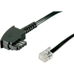 Goobay GOOBAY 10x TAE-F connection cable 3 meters Black TAE-F connector to RJ11 / RJ14 connector 6P4C for devices with SIEMENS/TELEKOM PIN - 50236
