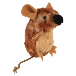 Trixie Zabawka Mysz stojąca, brązowa (z dźwiękiem), 8 cm