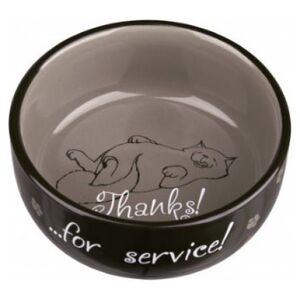 Trixie MISKI CERAMICZNE DLA KOTA Thanks for Service, 0.3 l/o 11 cm