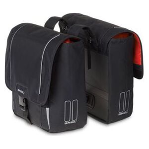 Basil Sakwa miejska podwójna SPORT DESIGN DOUBLE BAG 32L, mocowanie na paski, czarna (BAS-17581)