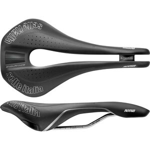 Selle Italia Siodło NOVUS SUPERFLOW ENDURANCE S (id match - S3) Ti 316 Tube 7 Fibra-tek Czarne (SIT-080H503IKC001)