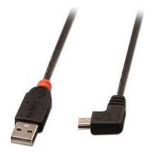 Kabel USB Lindy USB-A - miniUSB 0.5 m Czarny (31970)