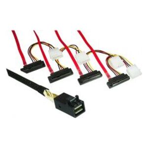 MAG SFF 8482 - SFF-8643, 0.75m, Czerwony (SAS-43FNL-PW-75)
