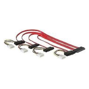 MAG SFF 8484 - SATA x4, 0.75m, Czerwony (SAS-84FAN-PW-75)