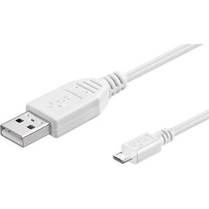 Kabel USB Goobay USB-A - microUSB 1.8 m Biały (95143)