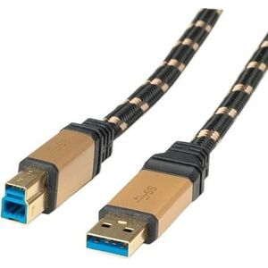 Kabel USB Roline USB-A - 0.8 m Czarny (11888900)