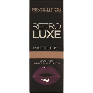 Makeup Revolution Retro Luxe Kit Matte Royal Pomadka i konturówka do ust