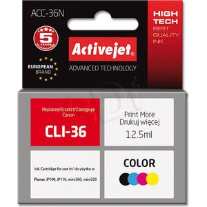 Tusz Activejet Tusz ACC-36N (do drukarki Canon, zamiennik CLI-36 supreme, czterokolorowy, Chip)