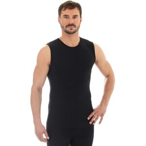 Brubeck Koszulka męska bez rękawów COMFORT WOOL czarna r. XL (SL10160)