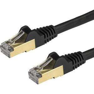 StarTech Patchcord CAT6A, STP, 1m, czarny (6ASPAT1MBK)