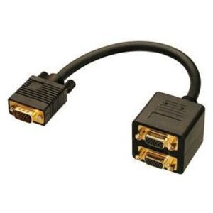 Lindy D-Sub (VGA) x2 D-Sub (VGA), 0.18m, Czarny (41214)