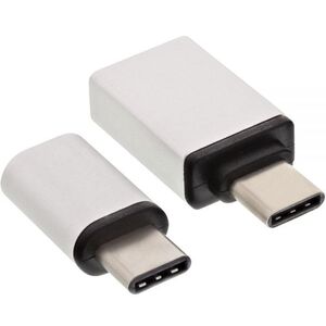 Adapter USB InLine USB-C - microUSB USB-C - USB Biały  (35809)