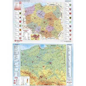 Panta Plast Podkład dwustronny z mapą Polski - 196091