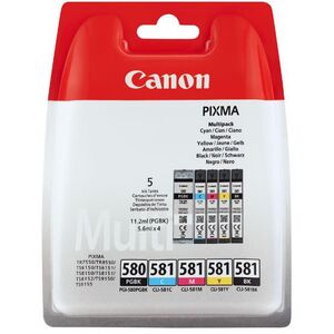 Tusz Canon Oryginalny zestaw tuszy PGI-580PBK i CLI-581 CMYK (2078C005)