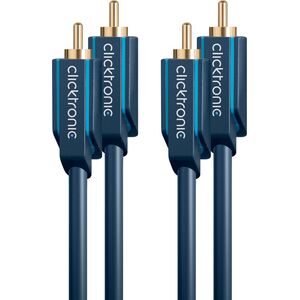 Kabel Clicktronic RCA (Cinch) x2 - RCA (Cinch) x2 5m granatowy (70381)