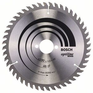 Bosch Tarcza pilarska 190x30x2,6mm 48z. OPTILINE WOOD - 2608641186