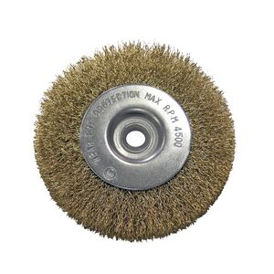 Pro-Line Szczotka tarczowa z drutu falowanego mosiądzowanego z otworem 22mm Ø=150mm - 32815