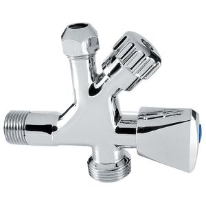 Ferro Zawór kątowy Kombi kombinowany 1/2"x3/8"x3/4"  (CF5104)