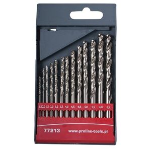 Wiertło Pro-Line do metalu HSS walcowe 1,5 2 4,5 4 5,5 5 4,8 3 2,5 3,5 6 3,2 6,5mm zestaw (77213)