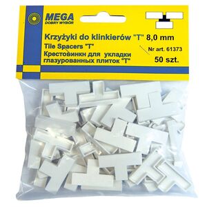 Mega Krzyżyki dystansowe typu T do klinkieru 5mm 100szt. (61372)