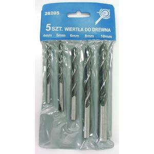 Wiertło Mega do drewna kręte walcowe 4 5 6 10 8mm zestaw (26205)