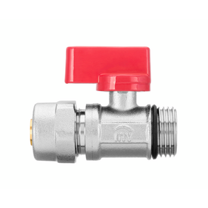 Invena Kurek kulowy MINI z dławikiem ze złączką pex GZ½" x 16mm x 2mm - ZK-57-C15