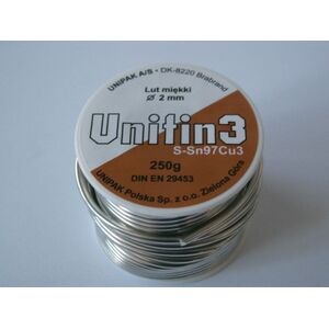Unipak Lut miękki nr3-SN97 Cu3 śr.2mm 250g - 4514220