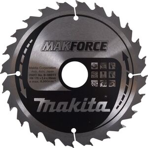 Makita ΞΥΛΙΝΟ ΔΙΚΥΛΙΚΟ ΠΡΙΟΝΙ MAKFORCE 170x30mm 24-ΔΟΝΤΙΑ >>>B-32225 14082067 88381336307