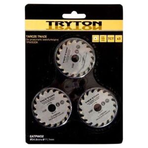 Tryton Zestaw tarcz tnących TCT 54,8x11,1mm do TPW500K 3szt. - EATPW02