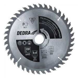 Dedra Piła tarczowa 205x16mm 40z. z węglikiem spiekanym - H20540E