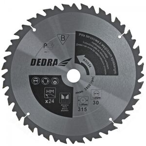 Dedra Piła tarczowa 400x30mm 36z. z płytkami HM i ogranicznikiem posuwu - HL40036