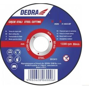 Dedra Tarcza do cięcia stali Typ 41 115x2,5x22,2mm F13021
