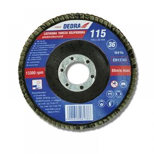 Dedra Listkowa tarcza szlifierska 115x22mm granulacja 120 - F20120