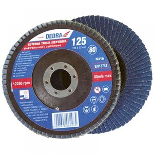 Dedra Listkowa tarcza szlifierska 125x22mm cyrkon ziarno 60 (F26060)