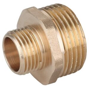 Invena Nypel mosiężny redukcyjny 1/2x1" - ZM-07-154