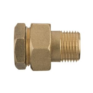 Invena Śrubunek mosiężny prosty ORING prosty 1/2" - ZM-17-015
