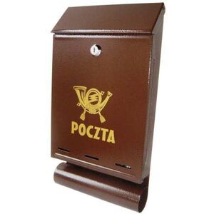 Skrzynka na listy brązowa z tubą A-4T